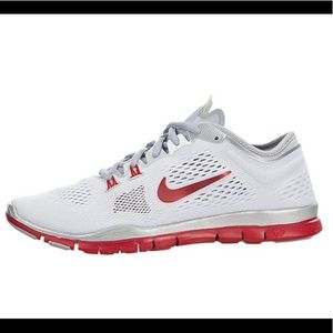 Nike White and Red Athletic Shoes